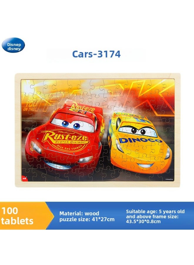 Disney Wooden Puzzle Children Sophia Boys And Girls Toddler Educational Toys Cartoon 100 Pieces 3-5-8 Years Old-Color:3170 Mickey 100-wooden Puzzle - Image 3