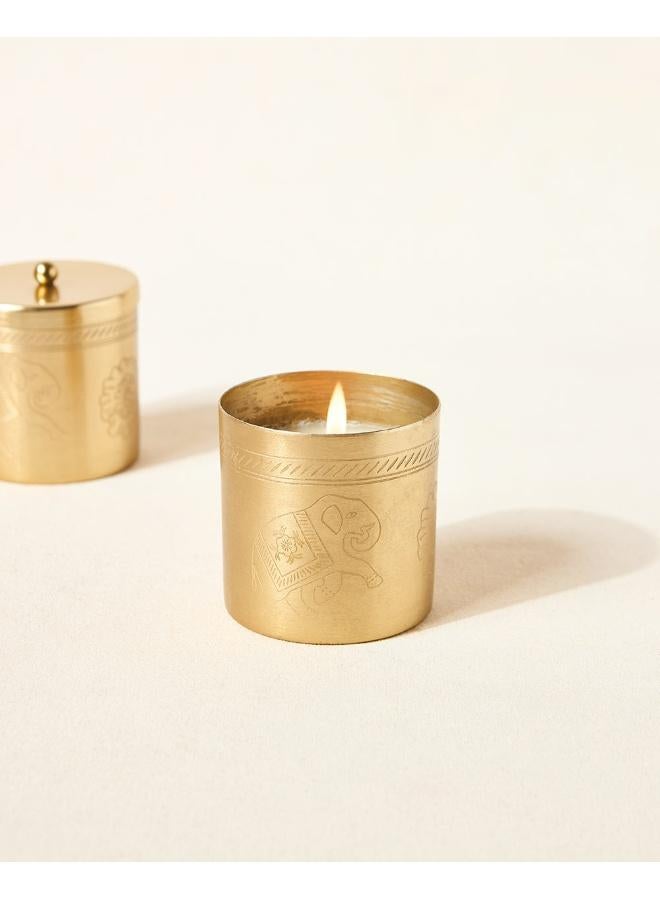 Etched metal Candle-Elephant
