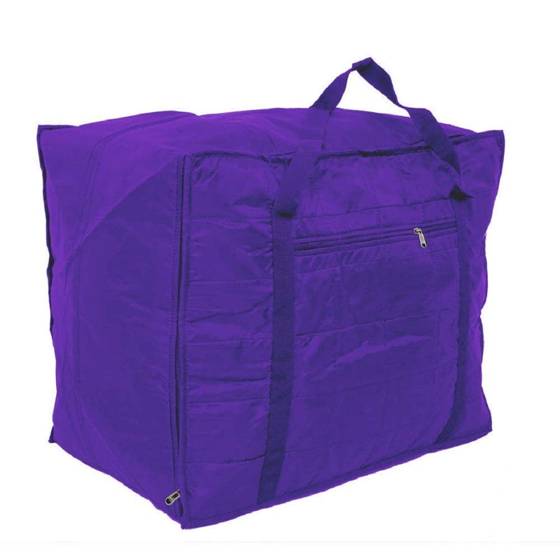 Kuber Industries Kuber Industries Parachute 1 Piece Big Underbed Moisture Proof Storage Bag with Zippered Closure and Handle Royal Blue CTKTC9088 Standard  - Image 4