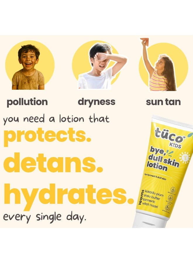 Tuco® Body Lotion for Dry & Oily Skin Kids | Daily Use | Removes Tan, Moisturizes, Hydrates & Nourishes | Enriched with Shea Butter, Turmeric, Kakadu Plum | SLS & Paraben free | 100 ml - Image 2