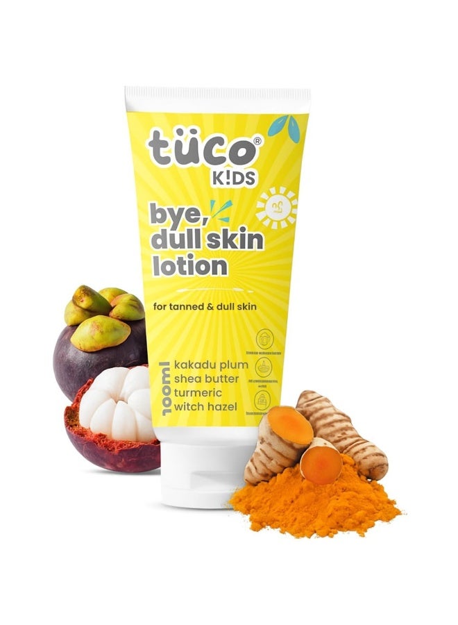 Tuco® Body Lotion for Dry & Oily Skin Kids | Daily Use | Removes Tan, Moisturizes, Hydrates & Nourishes | Enriched with Shea Butter, Turmeric, Kakadu Plum | SLS & Paraben free | 100 ml - Image 1