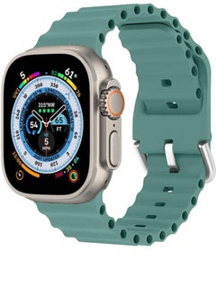 "Adjustable Ocean Band for Apple Watch – Soft Silicone Sport Strap, Fits 49mm to 38mm, Breathable Elastic Wristband for Series Ultra, 8, 7, SE, 6, 5, 4, 3, 2, 1"