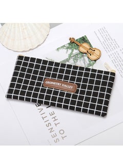 Large Capacity Student Pen Bag TRUMP BLACK CHECK
