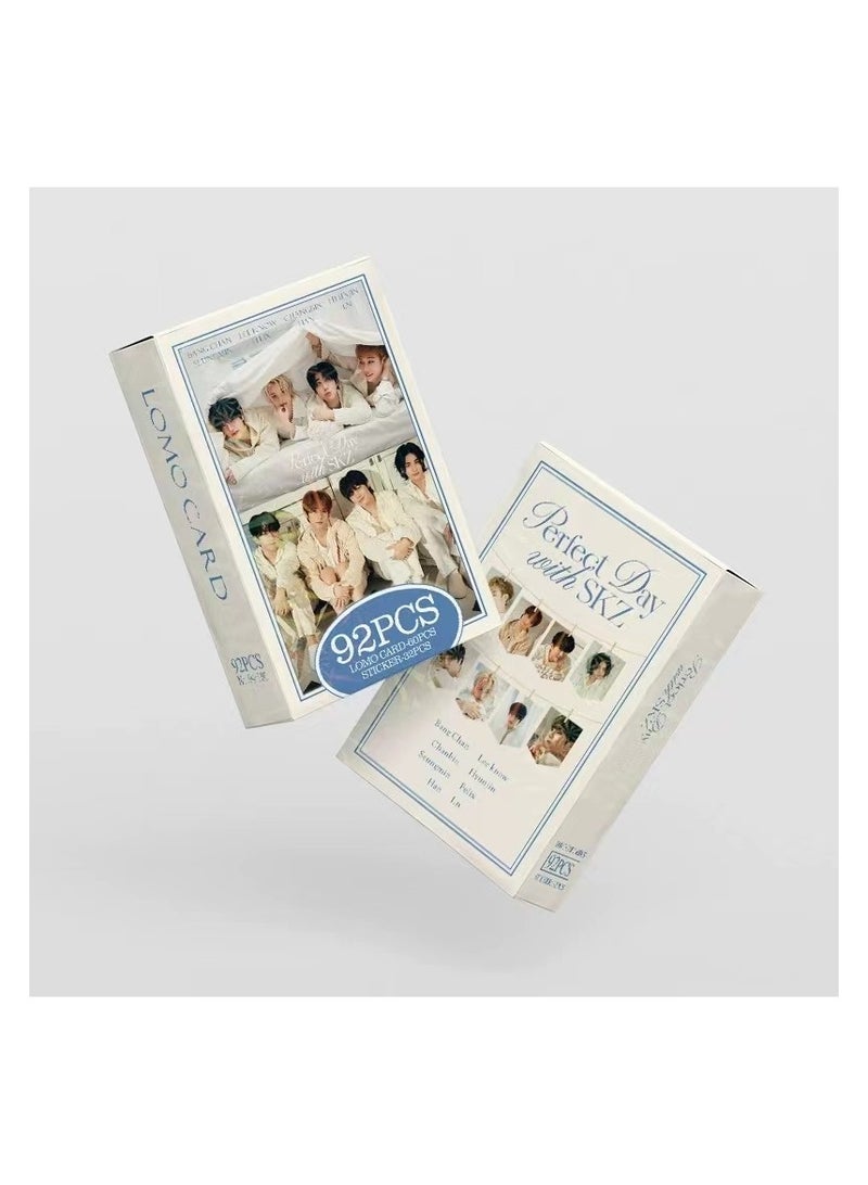 NIBEMINENT 92 Pcs Kpop Stray Kids Perfect Day with SKZ Lomo Cards Card For Fans Collection Gifts - Image 3