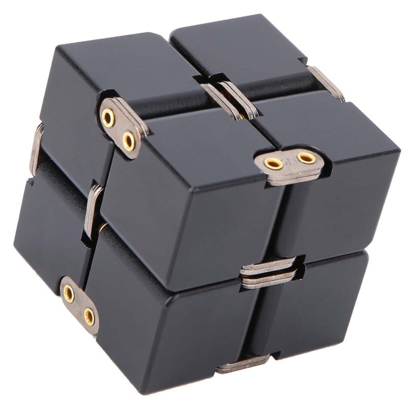 Infinity Cube: 8-Piece Anodized Aluminum Fidget Toy - Sand Blasted Pocket Size Stress Relief Toy for ADHD Anxiety Focus Adults Desk Use - Image 5