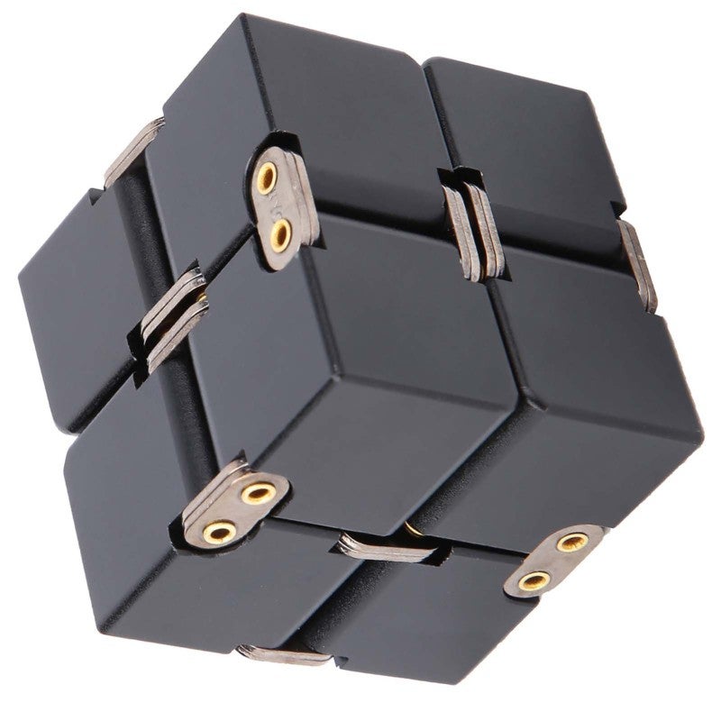 Infinity Cube: 8-Piece Anodized Aluminum Fidget Toy - Sand Blasted Pocket Size Stress Relief Toy for ADHD Anxiety Focus Adults Desk Use - Image 2
