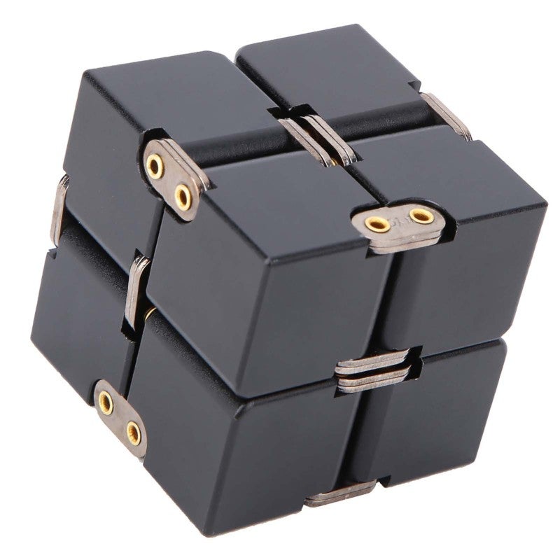 Infinity Cube: 8-Piece Anodized Aluminum Fidget Toy - Sand Blasted Pocket Size Stress Relief Toy for ADHD Anxiety Focus Adults Desk Use - Image 3