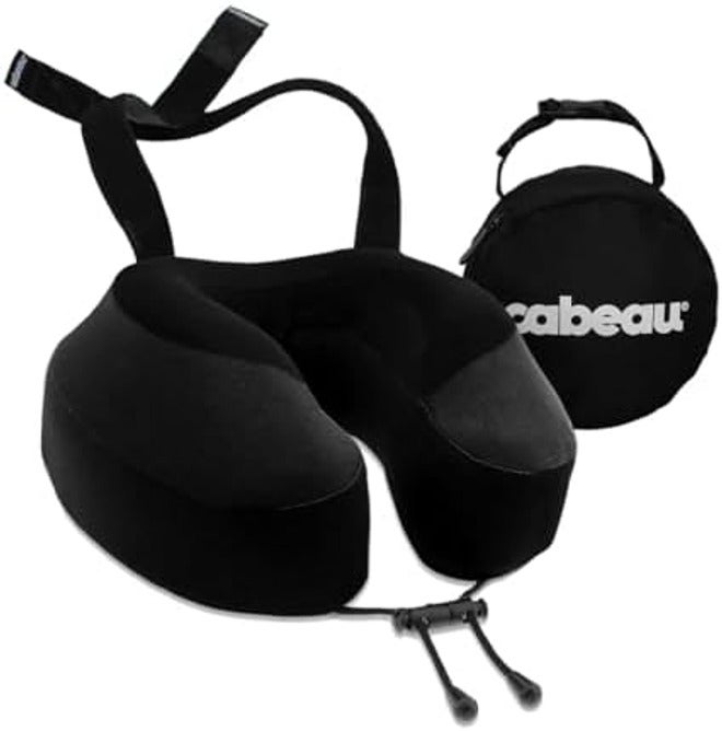 Cabeau Evolution S3 Travel Pillow - Memory Foam Neck Support for Airplane, Car, Home & Office - Jet Black - Image 2