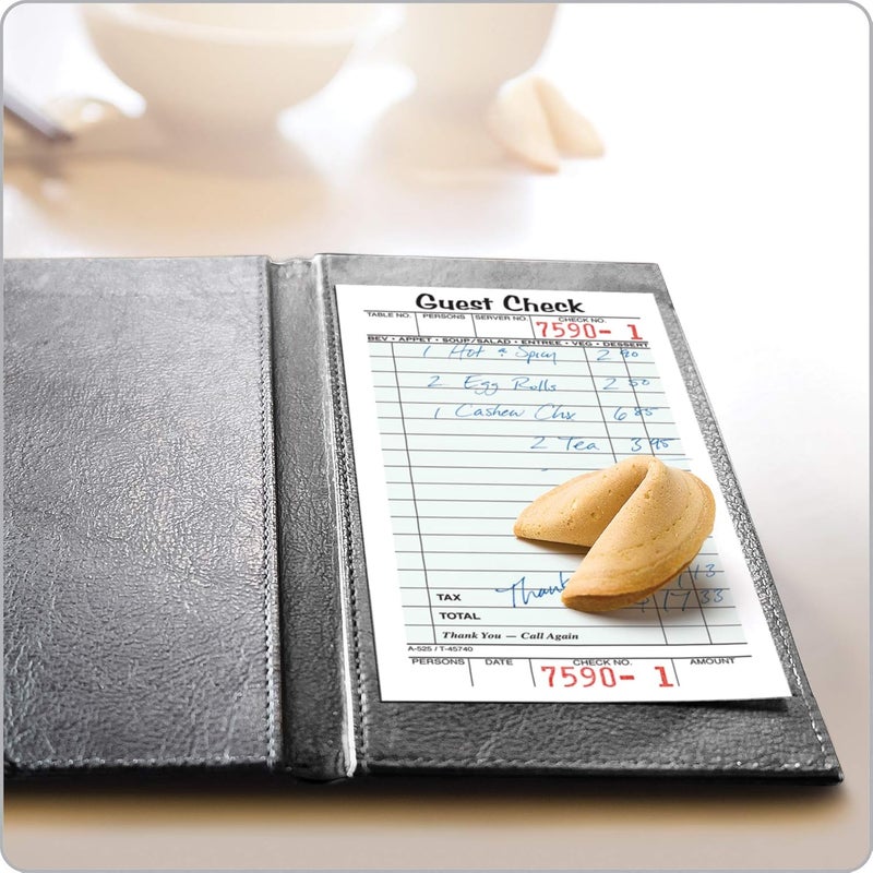 Adams Guest Check Pads - Single Part, Perforated, White, 3-2/5" x 6-3/4", 50 Sheets/Pad, 5 Pads/Pack - Image 4