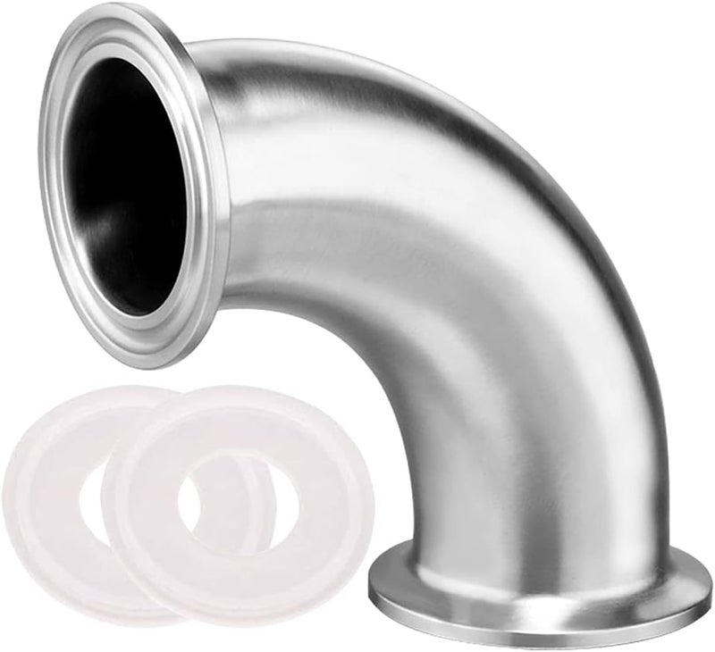 Elbow 90 Degree 3" Tube OD Stainless Steel 3" Tri Clamp Sanitary Pipe Fitting (Ferrule OD 91mm)