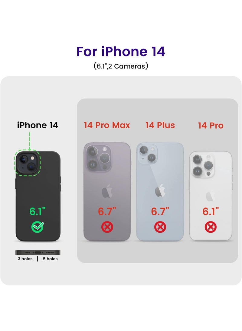 BORTONY iPhone 14 Case Liquid Silicone Anti Scratch Anti Fingerprint Soft Silky Touch Shockproof Protective Cover for Apple iPhone 14 - Image 2