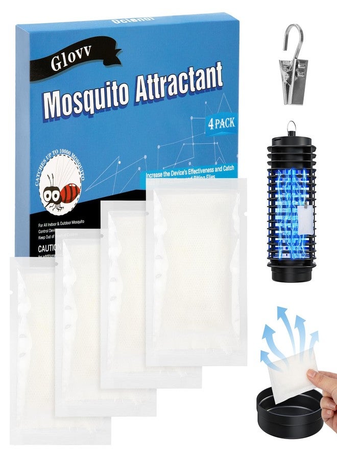 Glovv 4 Pack Mosquito Attractant Bait Refill Cartridge, Mosquito Lure Biting for Bug Zapper & Fly Traps Enhances Catch Rates, Compatible with All Mosquitoes Trap Outdoor Indoor - Image 1