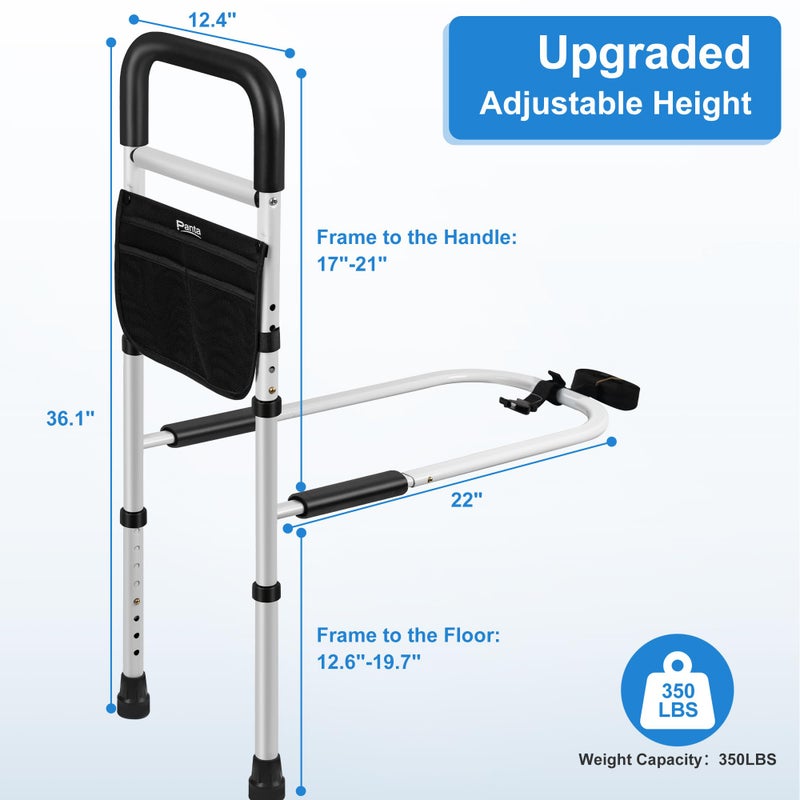 Panta Bed Rails for Elderly Adults Safety, Adjustable Bed Assist Rails for Seniors,Black - Image 2