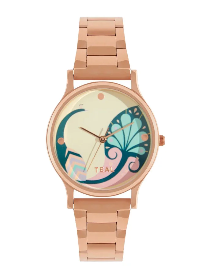 تشومباك Teal By Chumbak | Urban feathers Watch - Metal Link Strap