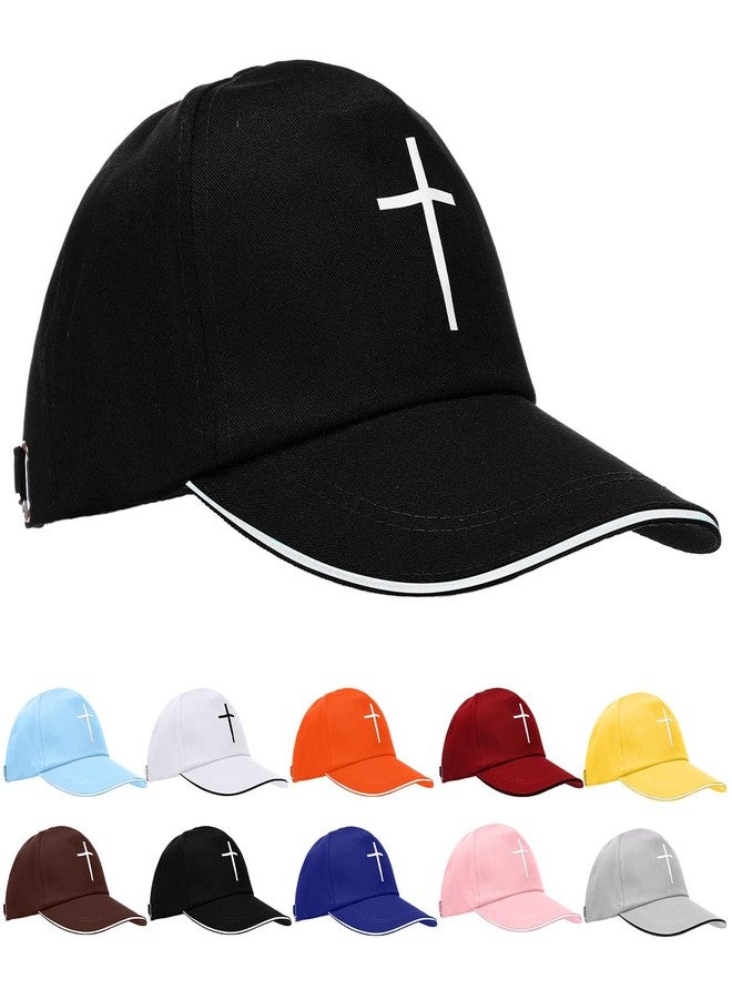 Chicingyou 20pcs Cross Adjustable Baseball Cap Suture Christian Hat Unisex for Men Women Ladies Cap Bulk for Running Workouts and Faith Jesus Christian Activities - Image 2