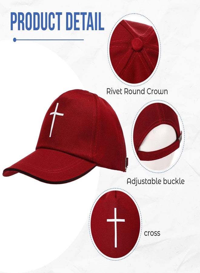 Chicingyou 20pcs Cross Adjustable Baseball Cap Suture Christian Hat Unisex for Men Women Ladies Cap Bulk for Running Workouts and Faith Jesus Christian Activities - Image 4