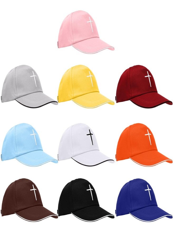 Chicingyou 20pcs Cross Adjustable Baseball Cap Suture Christian Hat Unisex for Men Women Ladies Cap Bulk for Running Workouts and Faith Jesus Christian Activities - Image 1