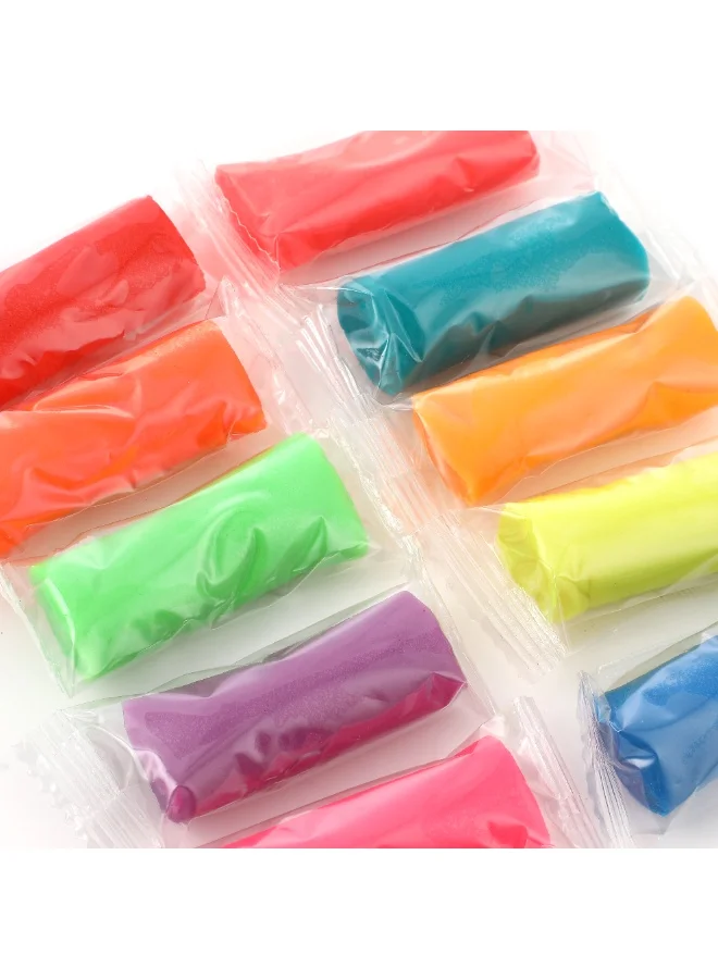 Tooly Play Dough Set in Carry Case with Side-Lock Lid and 3D Shapes 12 color