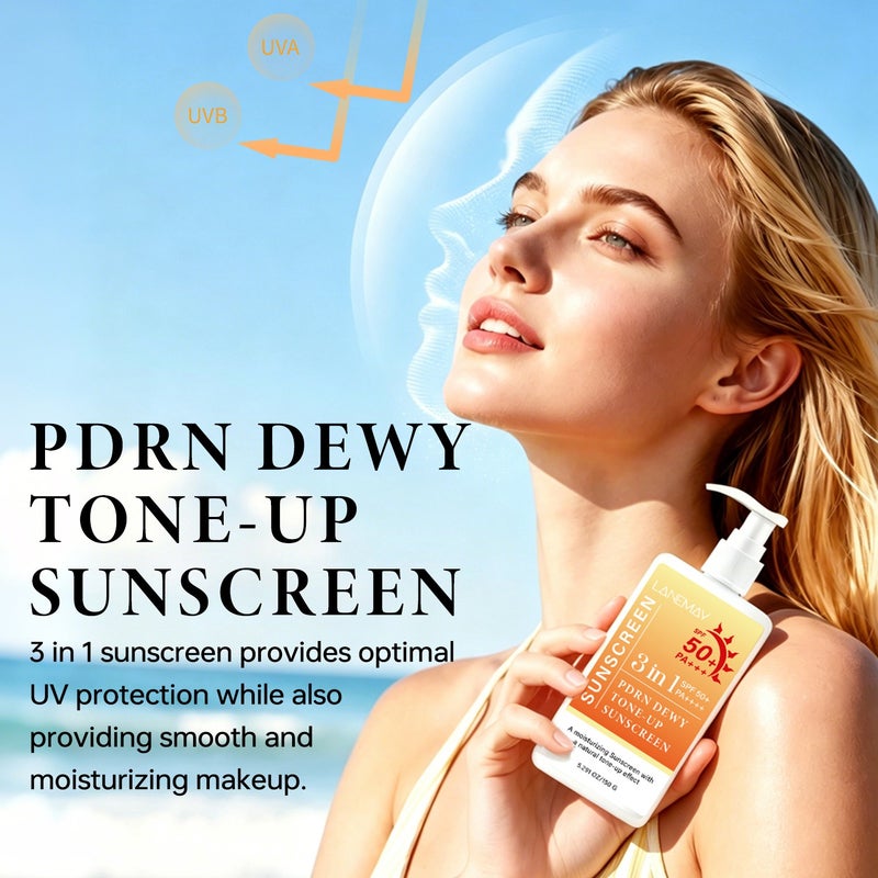 LANEMAY PDRN Hydrating & Brightening 3-in-1 Protective Cream SPF50+ PA++++ 150g - Image 2