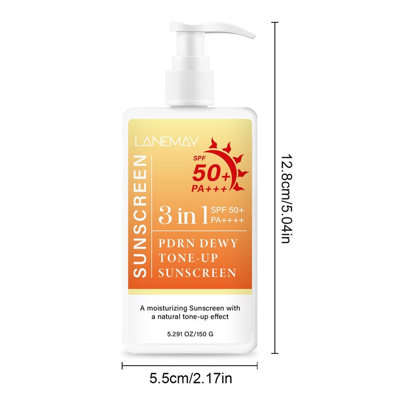 LANEMAY PDRN Hydrating & Brightening 3-in-1 Protective Cream SPF50+ PA++++ 150g - Image 5
