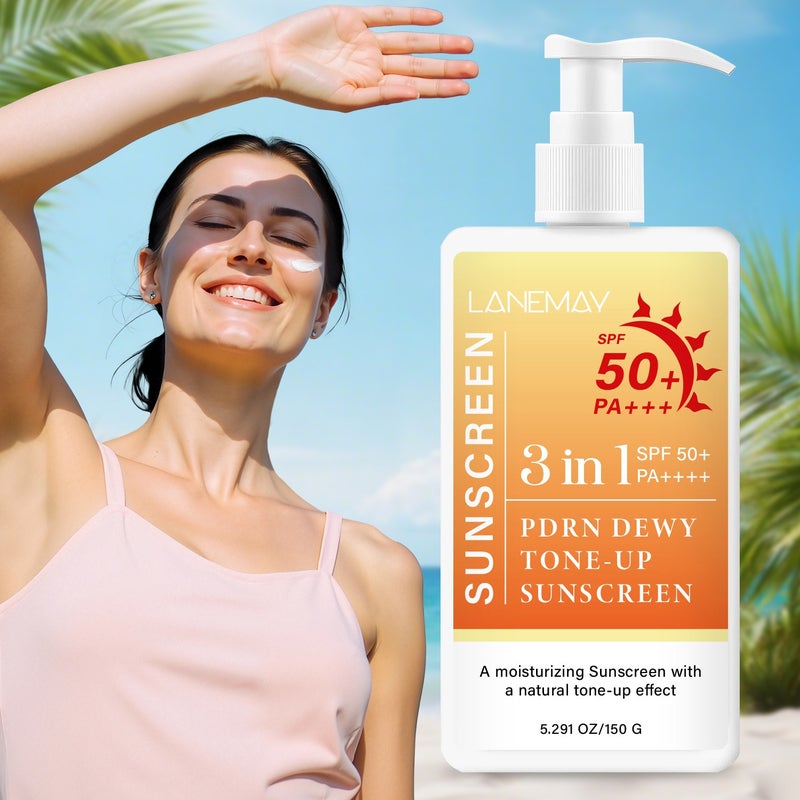 LANEMAY PDRN Hydrating & Brightening 3-in-1 Protective Cream SPF50+ PA++++ 150g - Image 1