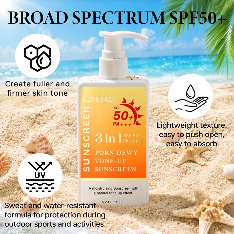 LANEMAY PDRN Hydrating & Brightening 3-in-1 Protective Cream SPF50+ PA++++ 150g - Image 3