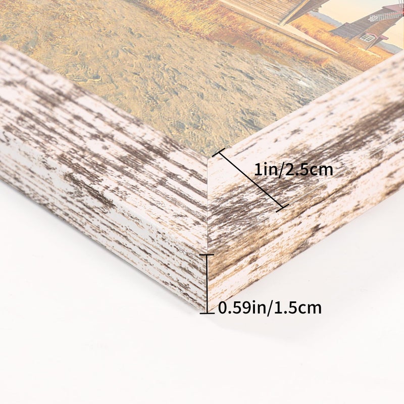 ccdcc 4x6 Collage Picture Frames Set of 2, Rustic Wooden Real Glass Vertical Hanging 3 Opening 4 by 6 Photo Frame, Distressed White - Image 5