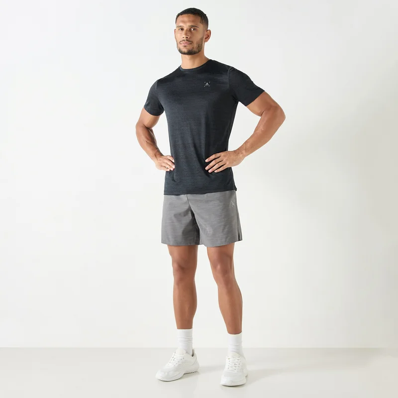 ادوت من سبلاش Textured Shorts with Elasticated Waistband and Pockets