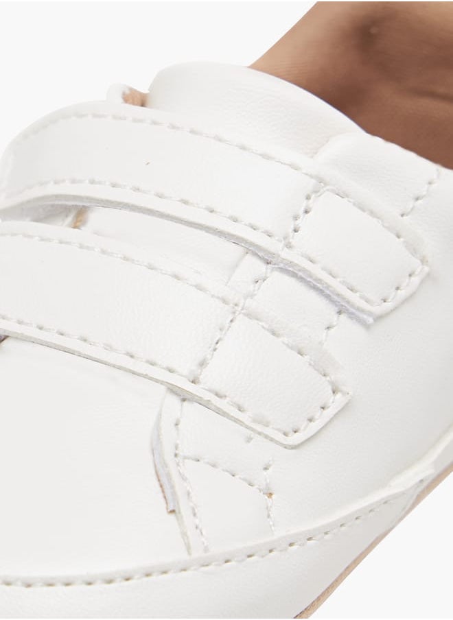 Barefeet - Girls Star Cutwork Detail Booties with Hook and Loop Closure - Image 1