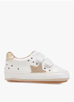 Barefeet Girls Star Cutwork Detail Booties with Hook and Loop Closure  - Image 3