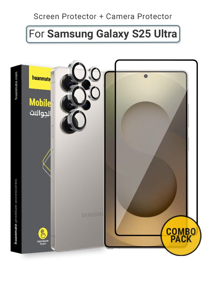 هوان ميت Huanmate 2 In 1 Samsung Galaxy S25 Ultra Screen Camera Protector
