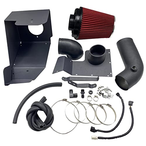OBUYTO 4-Inch Cold Air Intake Kit with Heat Shield + Filter Compatible for Dodge Ram 1500 2500 500 1500 Classic 5.7L V8 Engine 2009-2019 (Black Tube & Red Filter) - Image 3