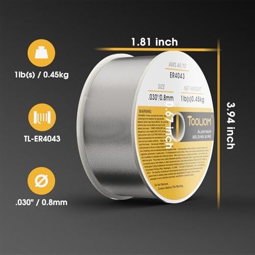 TOOLIOM ER4043 - .030" Welding Wire MIG Aluminum 0.8 mm Welding Wire - 1lb Spool - Image 3