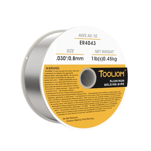 TOOLIOM ER4043 - .030" Welding Wire MIG Aluminum 0.8 mm Welding Wire - 1lb Spool - Image 1