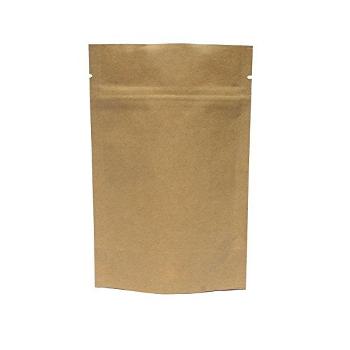 AwePackage 2 oz Stand up Zipper Pouch Bag - FDA and USDA compliant Heavy Barrier 4X6X2 Inch (200, Natural Kraft) - Image 2