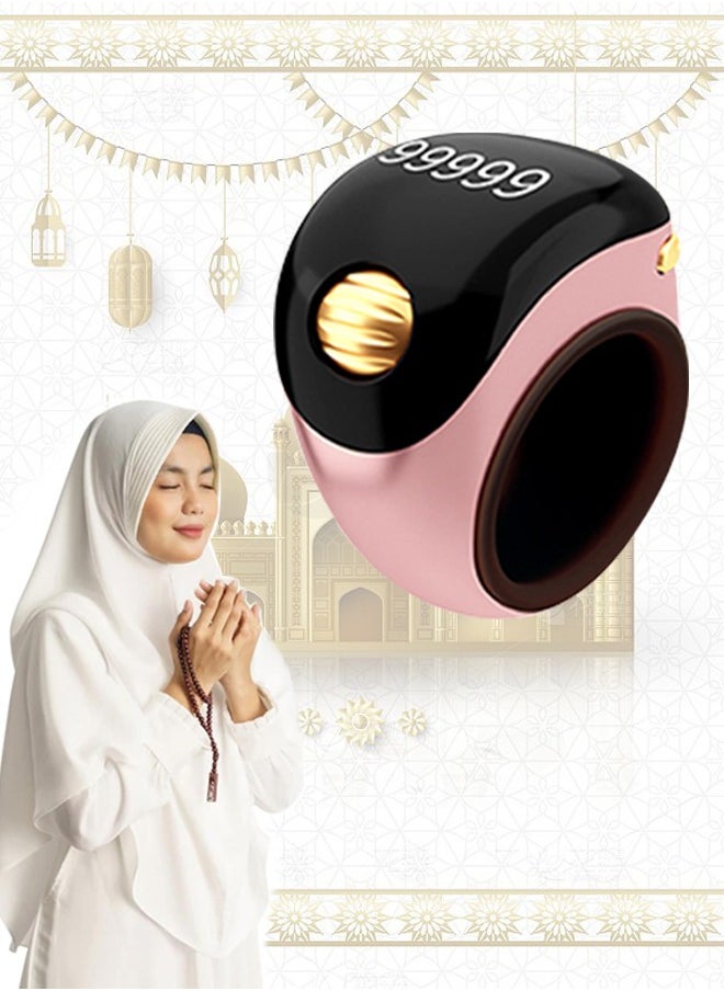 Beauenty Waterproof OLED Display Tasbeeh Ring, 99999 Count Smart Counter with Vibration Reminder, Type-C Charging Zikr Ring, Ideal for Muslim Prayer and Zikr  - Image 1