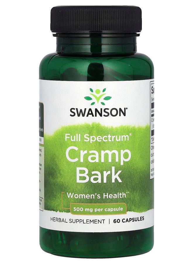 Full Spectrum Cramp Bark 500 mg 60 Capsules