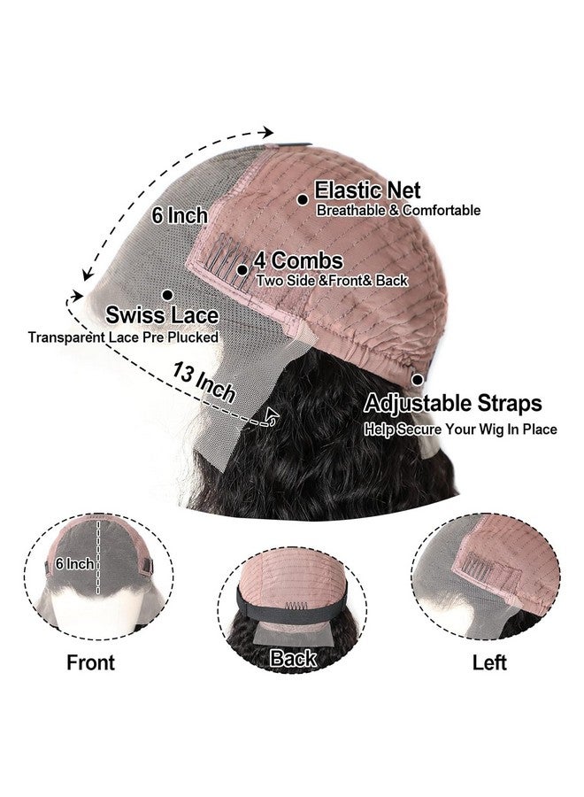 باروكة شعر بشري بدون غراء بجزء أمامي من الدانتيل للنساء، 13 × 6، شعر بشري مجعد مستقيم مسبقًا بعقدة من شعر ياكي، باروكة شعر شفاف عالي الدقة، كثافة 180%، لون أسود طبيعي، 22 بوصة