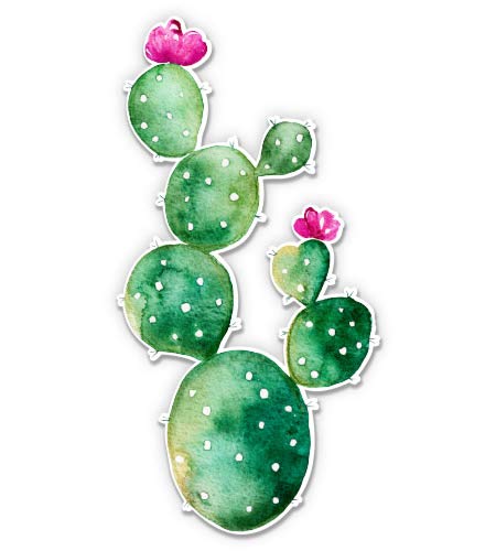 GT Graphics Express GT Graphics Express Watercolor Cute Blooming Cactus - 3" Vinyl Sticker - For Car Laptop I-Pad Phone Helmet Hard Hat - Waterproof Decal - Image 1