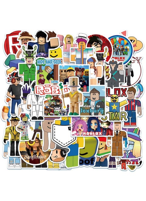 100 Pcs Roblox Waterproof Stickers Cute Anime Cartoon Vinyl Aesthetic Sticker Laptop Skateboard Luggage Computer Water Bottle Graffiti Sticker Packs for Kids Teens Girls Adults