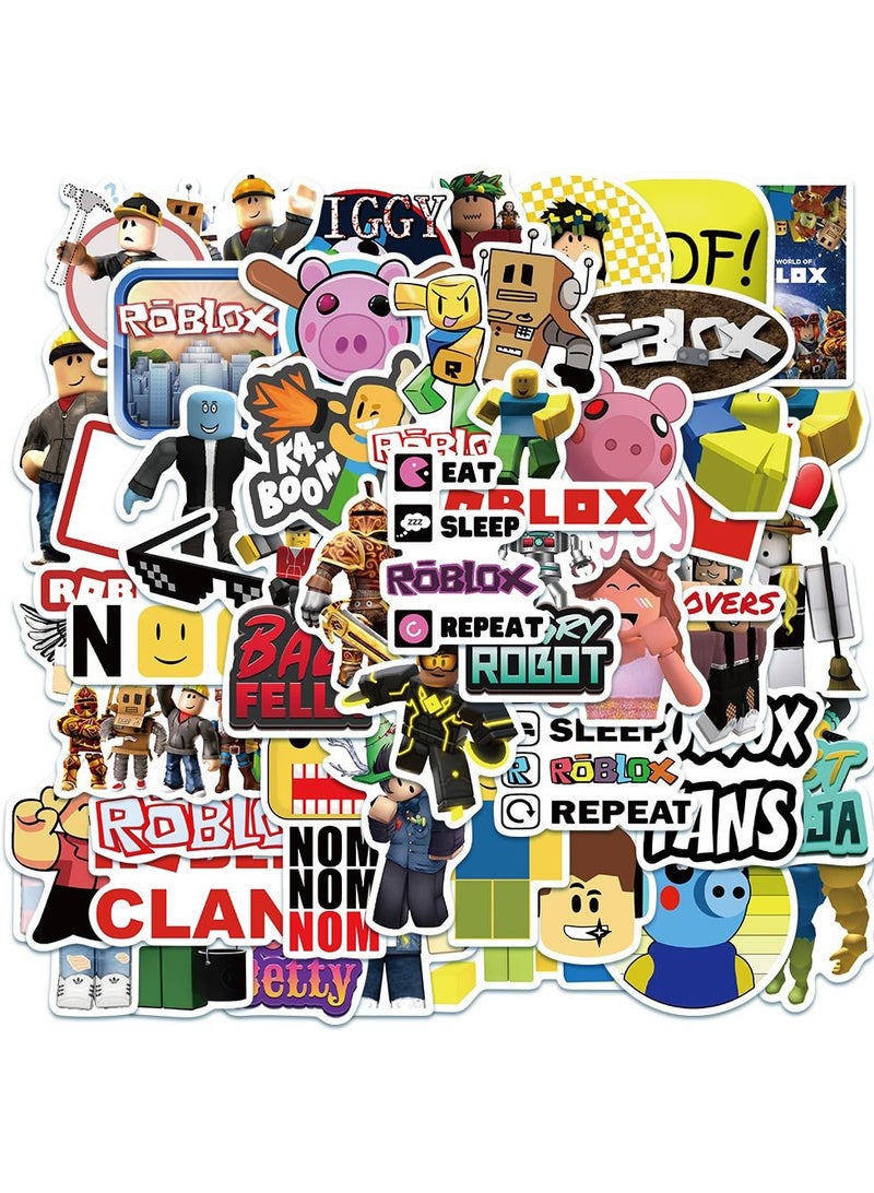 100 Pcs Roblox Waterproof Stickers Cute Anime Cartoon Vinyl Aesthetic Sticker Laptop Skateboard Luggage Computer Water Bottle Graffiti Sticker Packs for Kids Teens Girls Adults - Image 2
