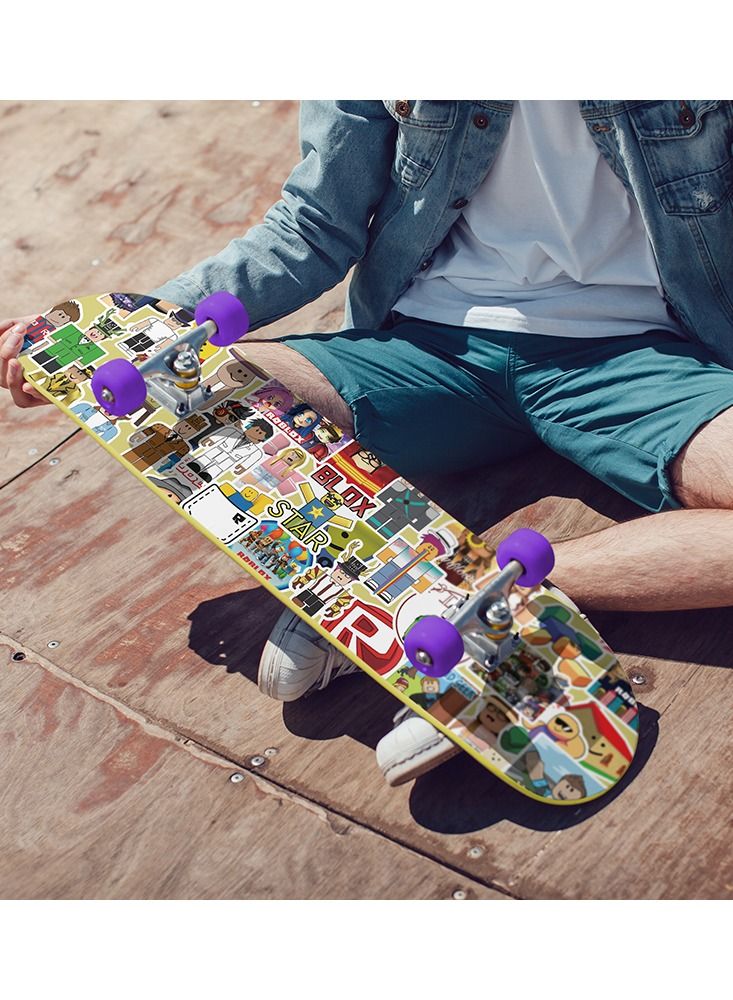 100 Pcs Roblox Waterproof Stickers Cute Anime Cartoon Vinyl Aesthetic Sticker Laptop Skateboard Luggage Computer Water Bottle Graffiti Sticker Packs for Kids Teens Girls Adults - Image 4