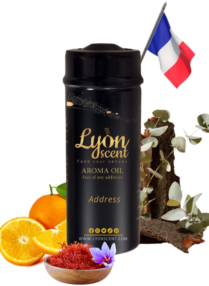 LYON SCENT - Lyon Scent Aroma Oil, 100% Pure Oil, Perfume for Air Freshener, Diffuser Aroma, Fragrance Oil, Air Freshener Oil refill, Essential Scented Oil, Luxurious Scent (ADDRESS) - Image 1