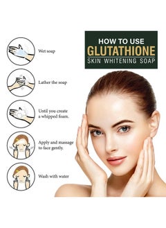 LA Organo Glutathione Skin Whitening Soap For Brightening & Whitening For All Skin Types, 100 G  - Image 3