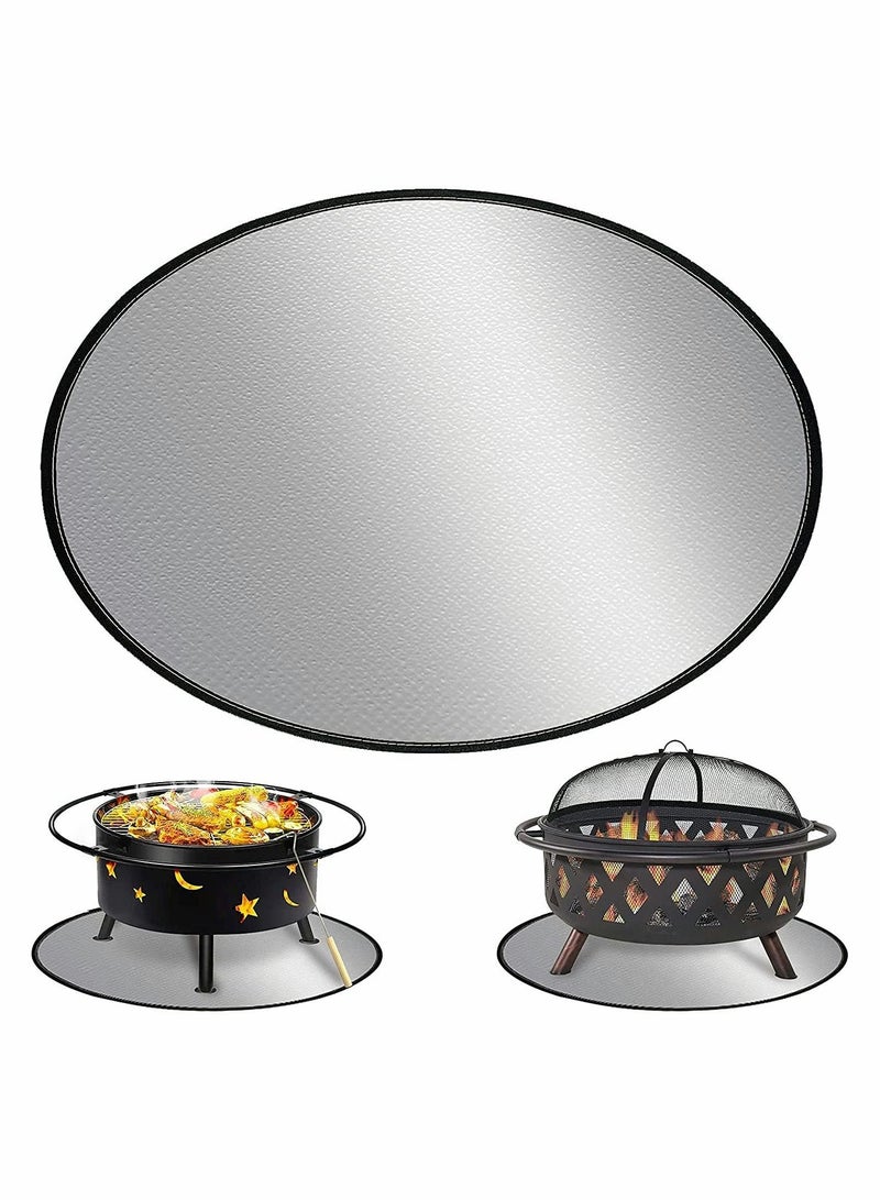 NIBEMINENT Fire Pit Mat 24 Inch, Outdoor Fireproof Round  - Image 1