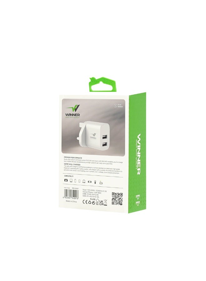 WE WINNER Winner Wall Charger Jan 12 Watts USB + Type-C - Image 5