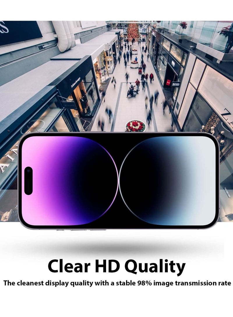 BORTONY Tempered Glass Full Coverage Designed for iPhone 14 Pro Max Screen Protector [9H Military Shatterproof Protection] Easy Install Bubble Free Protective Film Case-friendly 6.7'' - Image 3