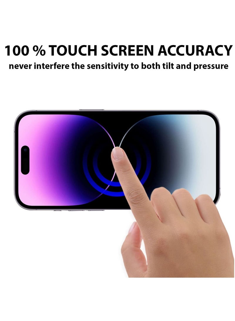 BORTONY Tempered Glass Full Coverage Designed for iPhone 14 Pro Max Screen Protector [9H Military Shatterproof Protection] Easy Install Bubble Free Protective Film Case-friendly 6.7'' - Image 5