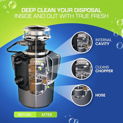 True Fresh Garbage Disposal Cleaner – 24-Pack Foaming Sink and Drain Deodorizer Tablets, Powerful Cleaning Solution for Odor Removal and Maintenance – Works with All Disposals - Image 2