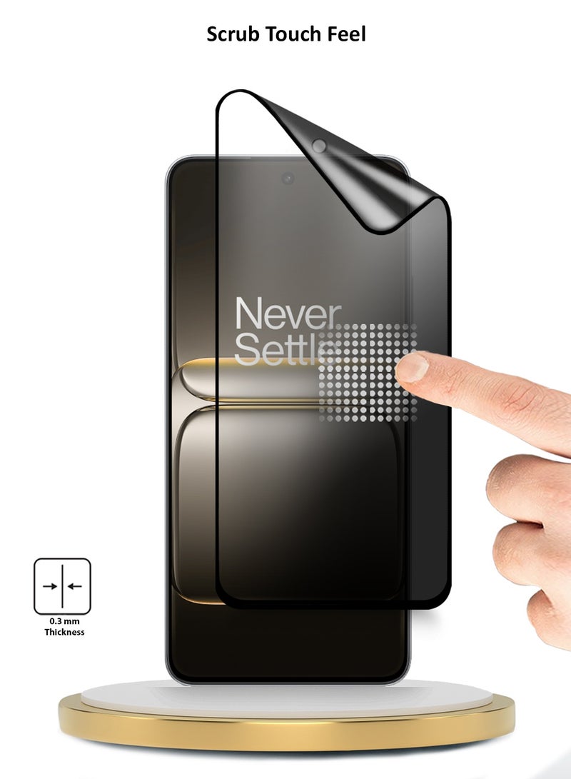 Wtech OnePlus Nord CE5 5G 2025 Premium Nano Ceramic Privacy Full Glue Full Cover Matte Flexible Screen Protector (MSCNMP) - Clear/Black - Image 3